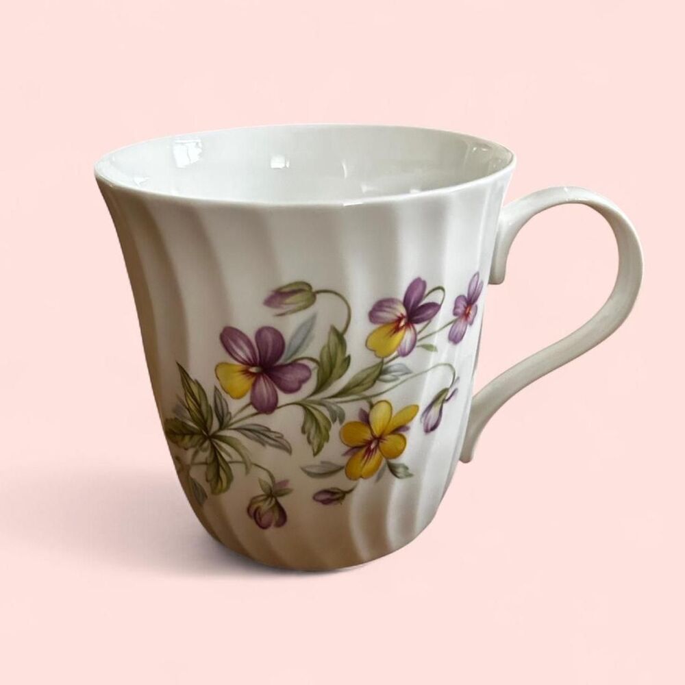 Vintage Crown Trent Fine Bone China Flower Mug
